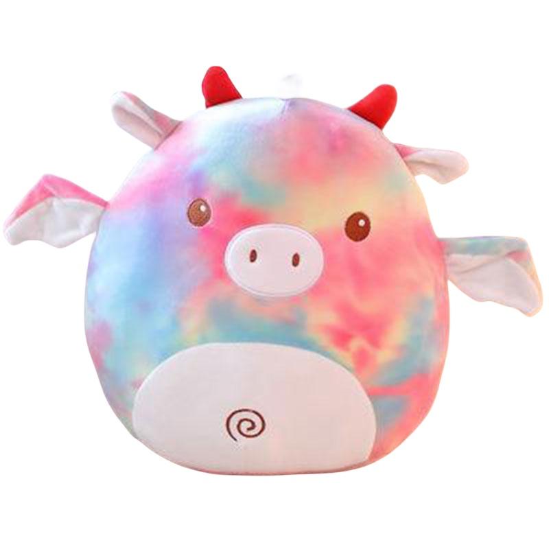 Cute Cartoon Animal Rainbow Unicorn Pillow Soft Plush Toy Cushion Embroidered Stuffed Doll For Girls 35cm