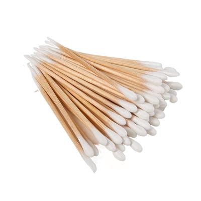 50 Stück Doppelkopf Wattestäbchen Frauen Make-up Wattestäbchen Spitze für medizinische Holzstäbchen Nase Ohren Reinigung Gesundheitspflege Werkzeuge