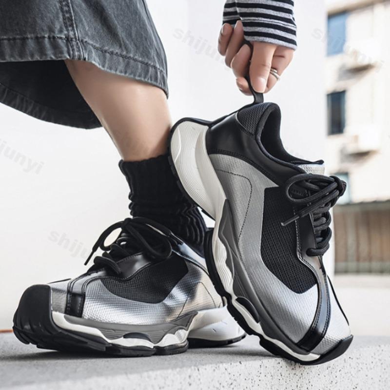 Fashion 2025 Autumn New Men's Fashion Niche Design Casual Thick Soled Sports Shoes Mesh Breathable Comfortable Low Top Platform sneakers