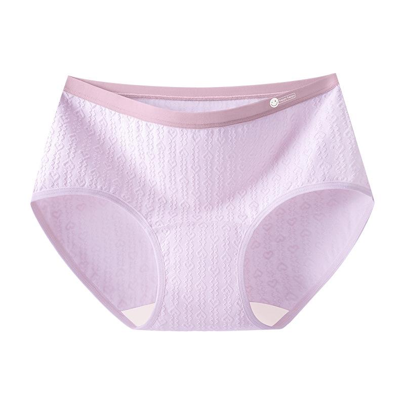 

Women Spring and Autumn Cotton Love Breathable Antibacterial Extended Crotch Underwear XL фіолетовий