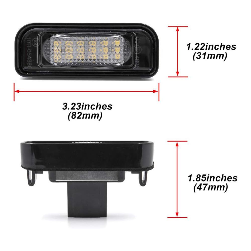 2Pcs LED Rear License Plate Light 2208200356 For Mercedes S-Class W220 2000-2006