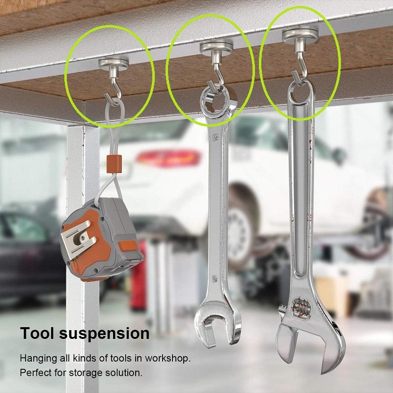 32mm Magnetic Hooks 75lbs Super Strong Magnet Hook for Cruise Cabin Refrigerator Classroom Magnetic Metal Hooks for Grill 1pcs