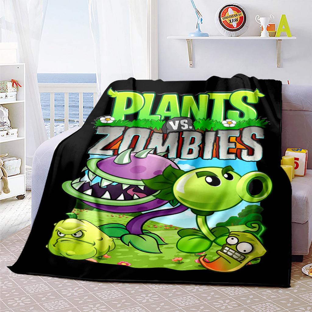 Plants Vs Zombies Plüschdecke Weich Bequem Für Alle Jahreszeiten Geeignet Sofa Büro Nickerchen Reisen Festliches Geschenk