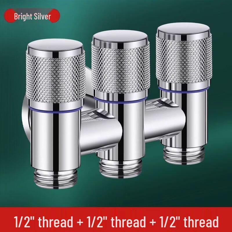 TLXT Wall-Mounted Stainless Steel 1-In 3-Out Diverter Valve