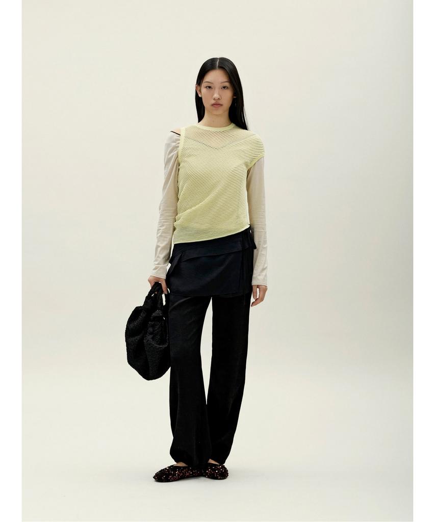 Anggae Unbalanced Twill Knit Lemon