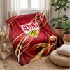 VfB Stuttgart Football Print Flannel Blanket, Soft Warm Lightweight Throw Blanket for Sofa Bed Camping
