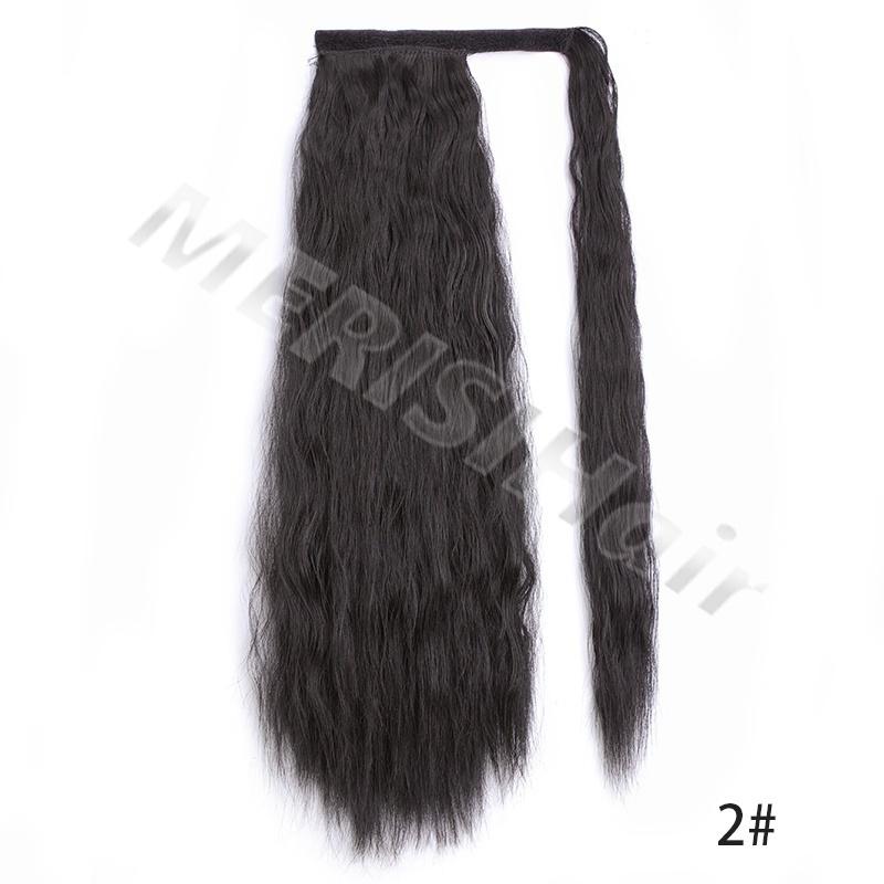 

Кукуруза Волнистый длинный хвост Синтетический шиньон с запахом на заколке Наращивание волос Ombre Ponytail