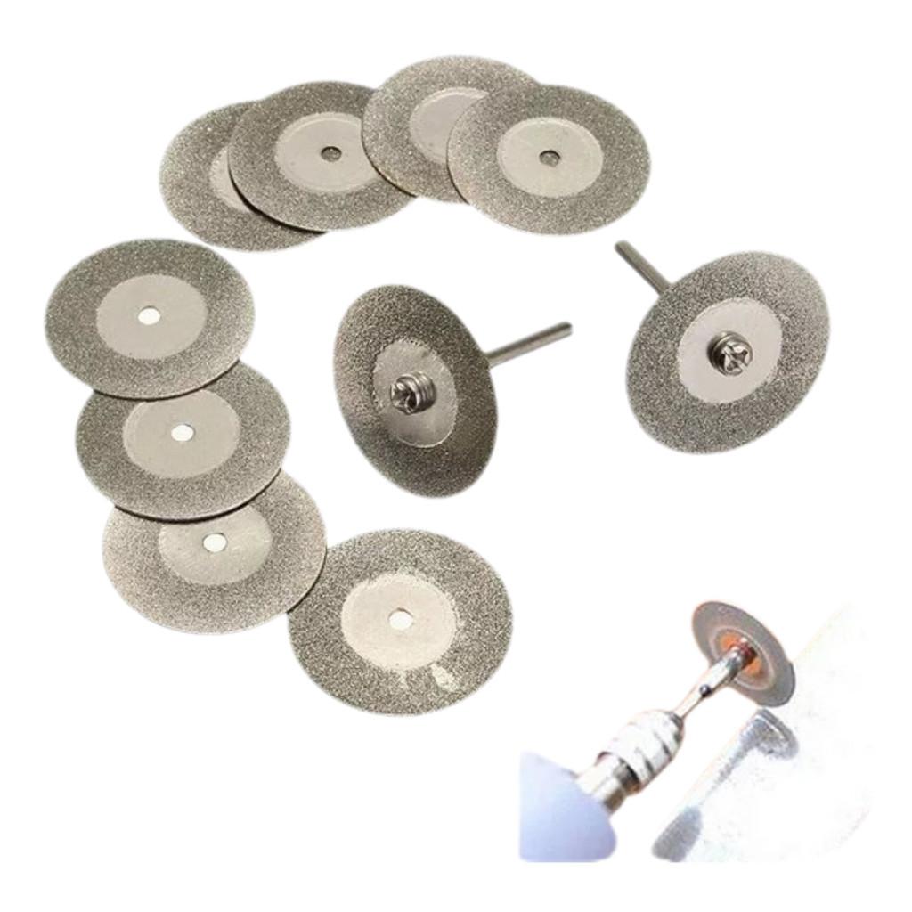 Hardened Diamond Grinding Discs 18mm 10pcs+2 Rods 18g 120 Hardness
