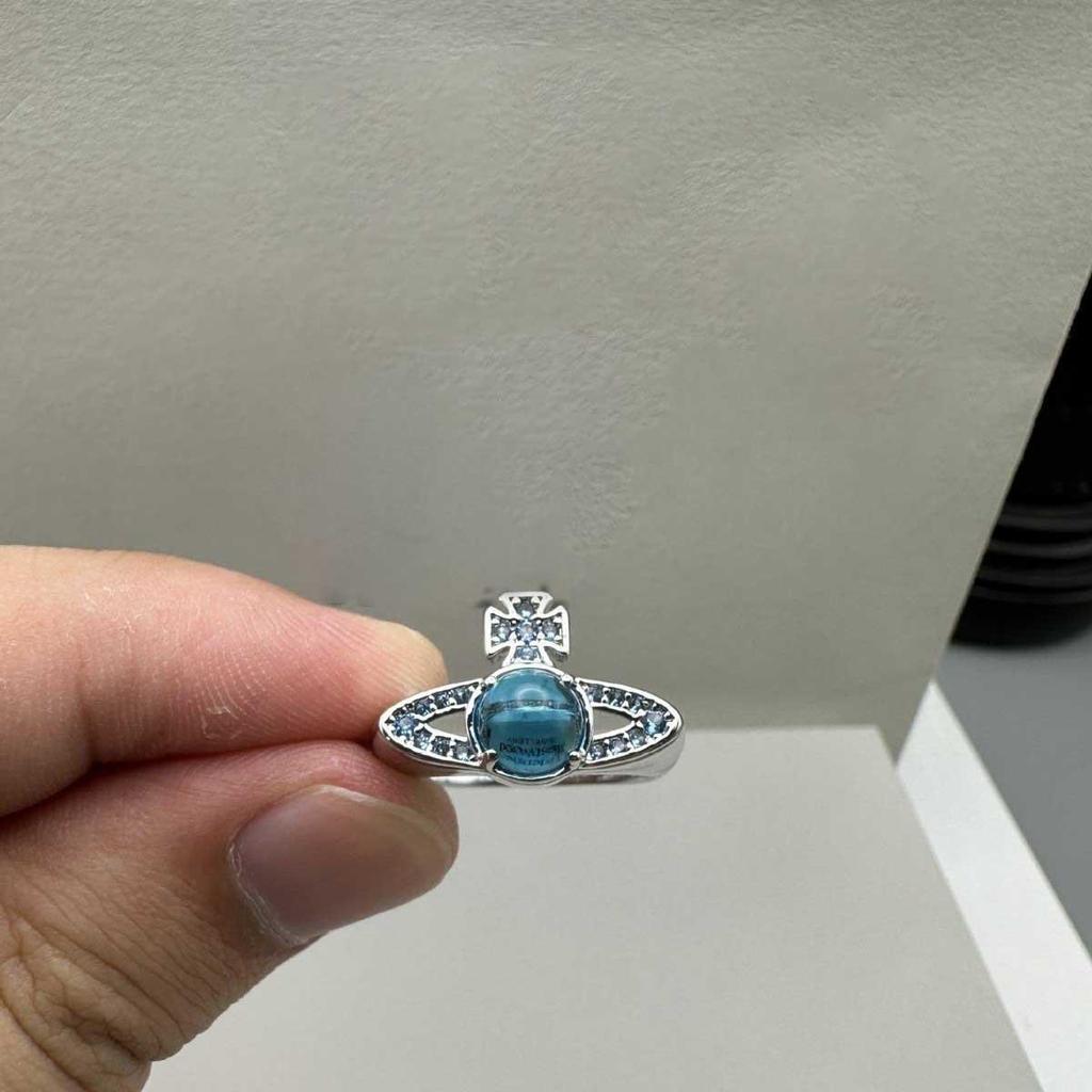 Empress Dowager Saturn Rotatable Bead Ring - Niche High-End Fashion Design