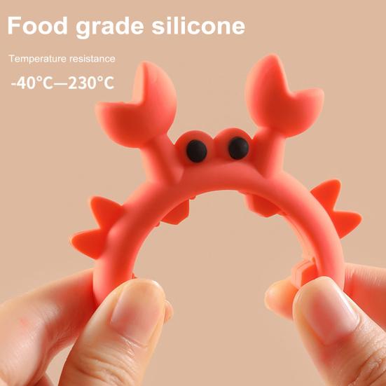1Pcs Crab Shaped Silicone Spatula Holder Rack Anti Scalding Spoon Rest Clip for