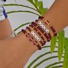 Elastic Adjustable Beaded Bracelet SportS Design For Men Women Unisex Football Baseball Fan Jewelry Wristlet