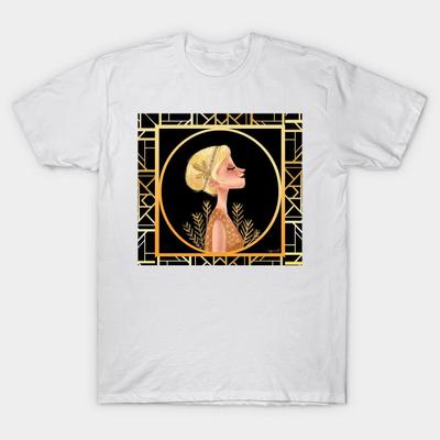 T-Shirt Damen Der Große Gatsby Harajuku Print Kawaii T-Shirt Sommer Kurzarm Damen T-Shirt Top Tee