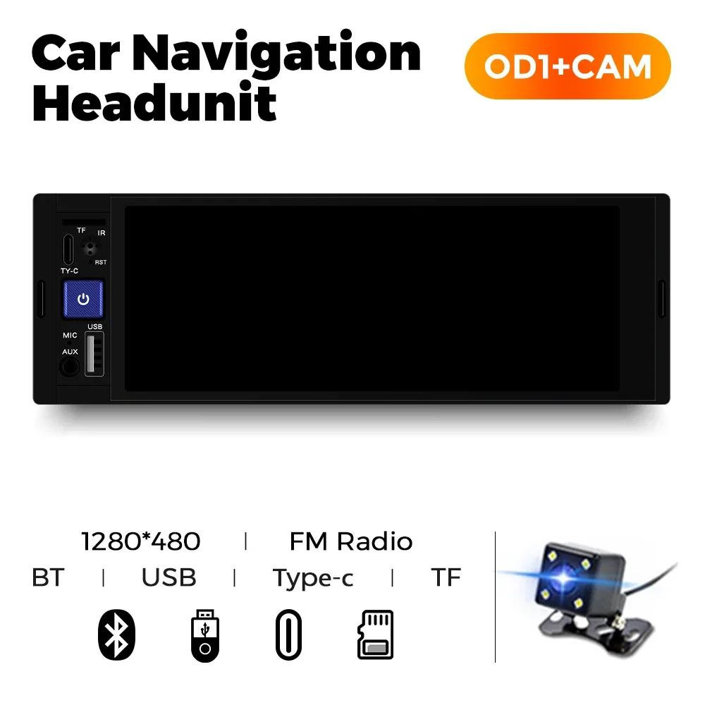 1DIN Car Radio 6.86inch HD touch screen MP5 Player Universal Car Wireless CarPlay Auto FM Radio Stereo MP5 BT USB TF port Camera