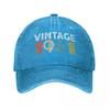Cappellini da Baseball Vintage Retrò 1981 Compleanno Uomo Donna Usurati Lavati Snapback Cappello Estivo All'aperto Cappelli Regolabili Cappello