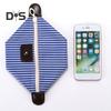 Striped Cosmetic Bag Waterproof Foldable Large Capacity Zipper Closure Dumpling Shape Portable Makeup Organizer for Travel Home Storage