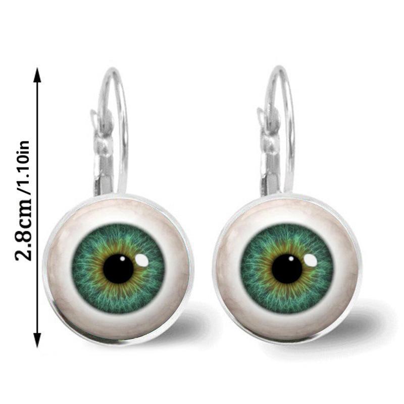 Helle Farbe Glas Cabochon Evil Eye Ohrstecker Modeschmuck Trendy Tier Auge Frauen Charms Französisch Ohrring
