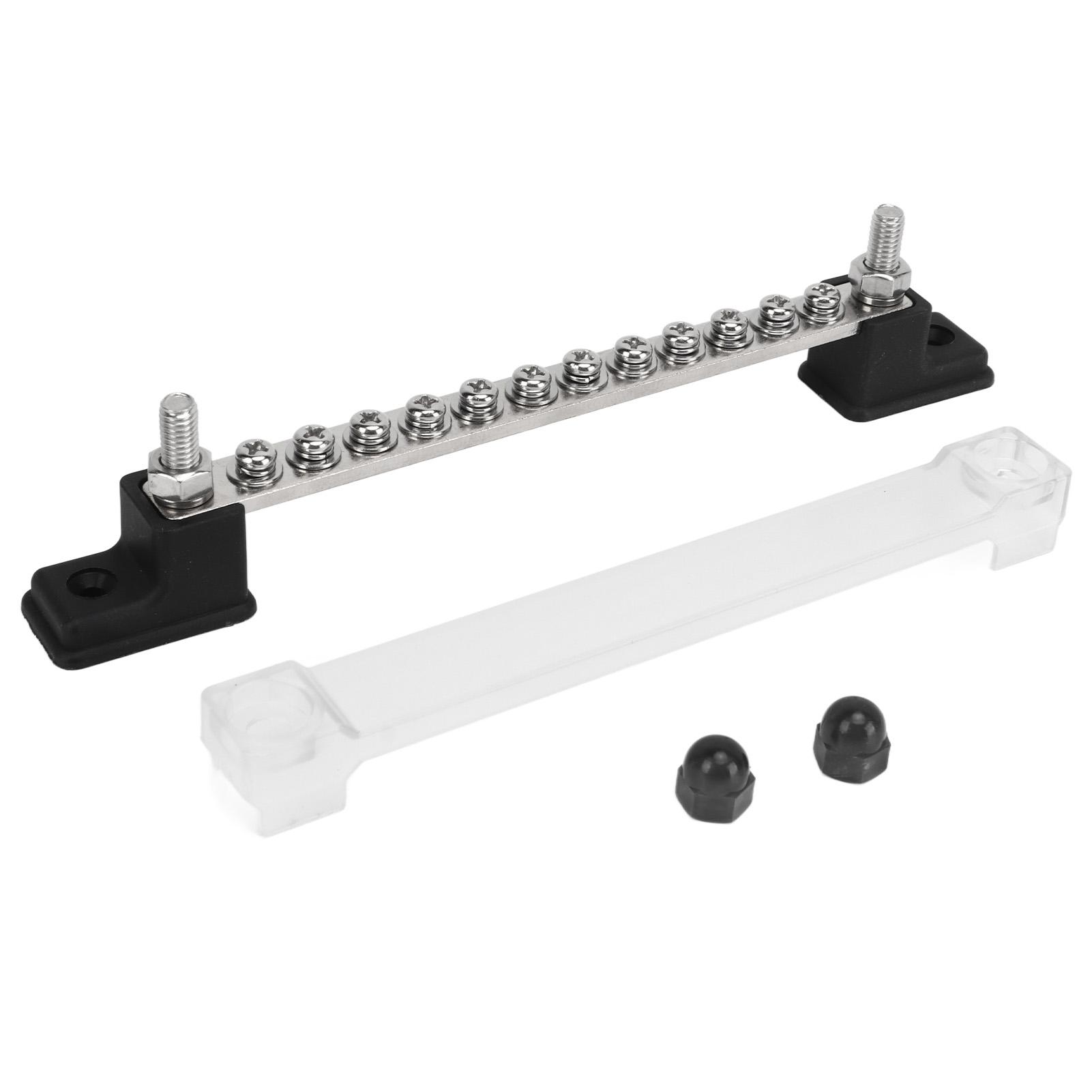 

Power Distribution Block with Cover 12 Terminals 12‑48V 150A Universal for Cars RVs Boats Yachts Trucks