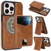 Magnetic Leather Phone Case with Card Holder for iPhone 12 - 17 Series Multi - functional Stand Shockproof Protective Cover