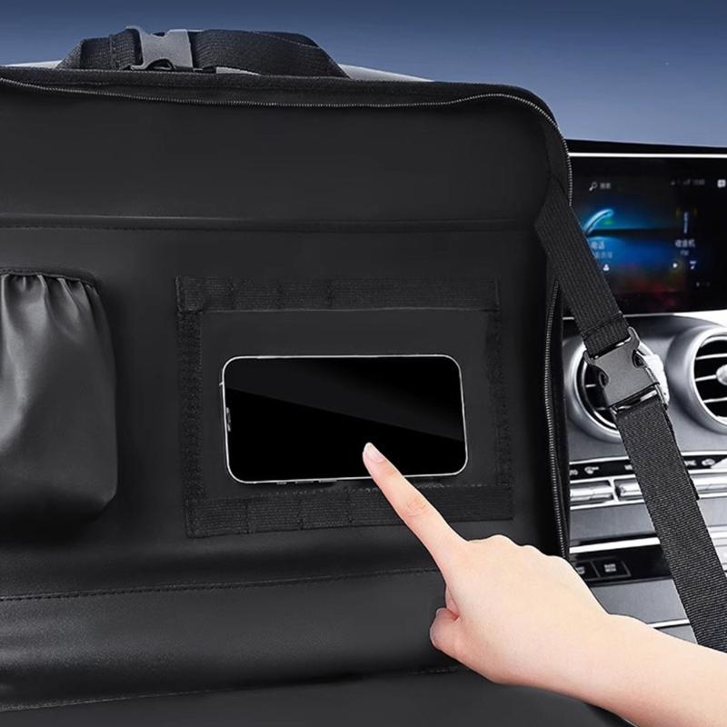 Portable Folding Car Desk with Storage Pockets Vehicle Dining & Office Tray for Eating & Working in SUVs & Large Cars