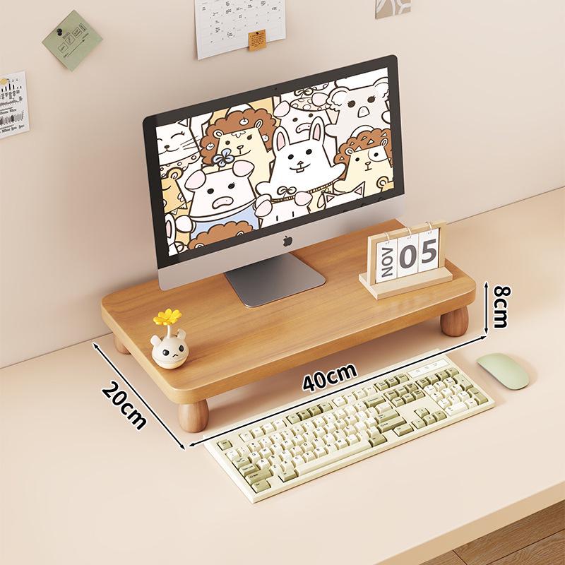 Desktop Monitor Riser with Keyboard Storage