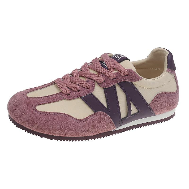 Retro inner height increase women's new autumn versatile casual sports board shoes fashionable flat bottom