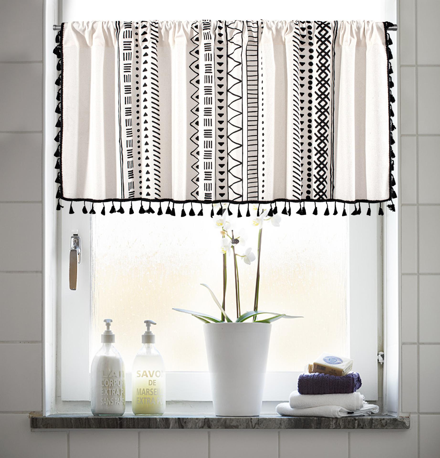 

Короткие шторы, полые кружевные шторы на половину окна для спальни, ярусы занавесок для конфиденциальности на окнах, тепловые ярусы штор для ванной комнаты, кухонные шторы 150*60cm