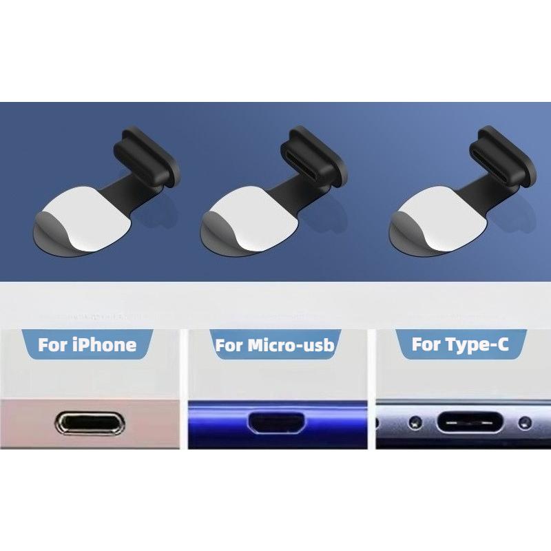 5 Stück Ladeanschluss Staubschutz für iPhone USB Typ-C Silikon Staubschutz Abdeckung