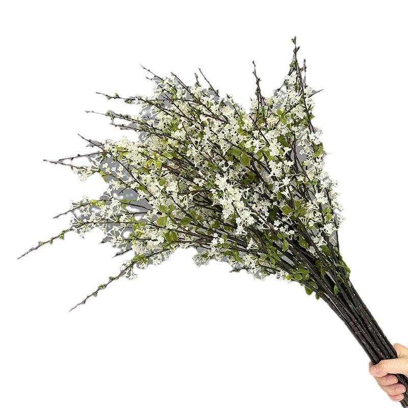 90CM Kunstig Grønn Plante Hjem Spisebord Dekorasjon Blomstergren Arrangement Tilbehør Snøpilgrener