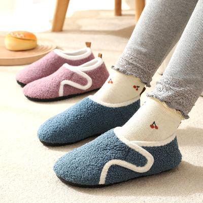 Autumn and Winter Children's Indoor Velvet Floor Socks Shoes Anti Slip Sole Early Education Walking Baby Shoes Home Cotton Shoes Home Cold Proof