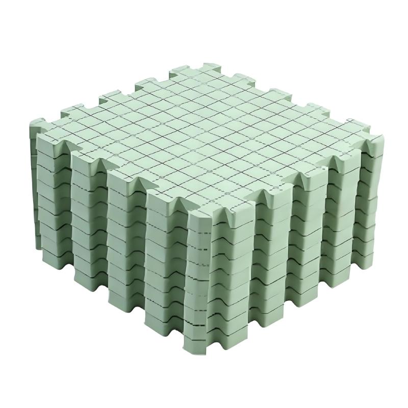 9Pcs Gridded Knit Blocking Mat 12x12Inch Foam Knitting Blocking Board With Marking For Crochet Yarns Crafting Project