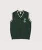 Washable V-Neck Sweater Vest Normal Green