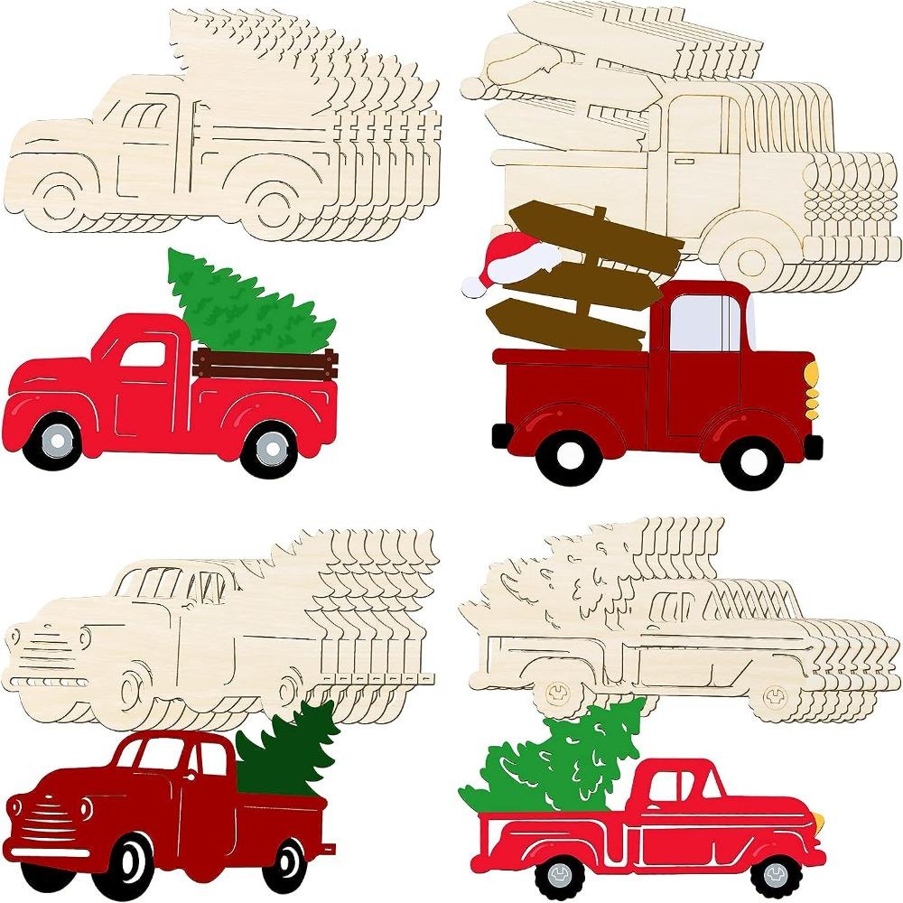 

Форма грузовика Деревянный вырез для грузовика Деревянный вырез в форме грузовика Необработанные ломтики дерева Поделки своими руками