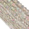 1 Strand 3/4/6/8/10mm Faceted Crystal Beads Transparent Pink Glass Loose Beads For Jewelry Making DIY Necklace Bracelet Supplies