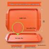 Rectangular Plastic Serving Tray with Silicone Anti-slip