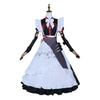 Women Polyester Cosplay Maid Dress Full Set Zenless Zone Zero Alexandrina Lina Maid Outfit With Apron Bow Gloves For Anime Game Party