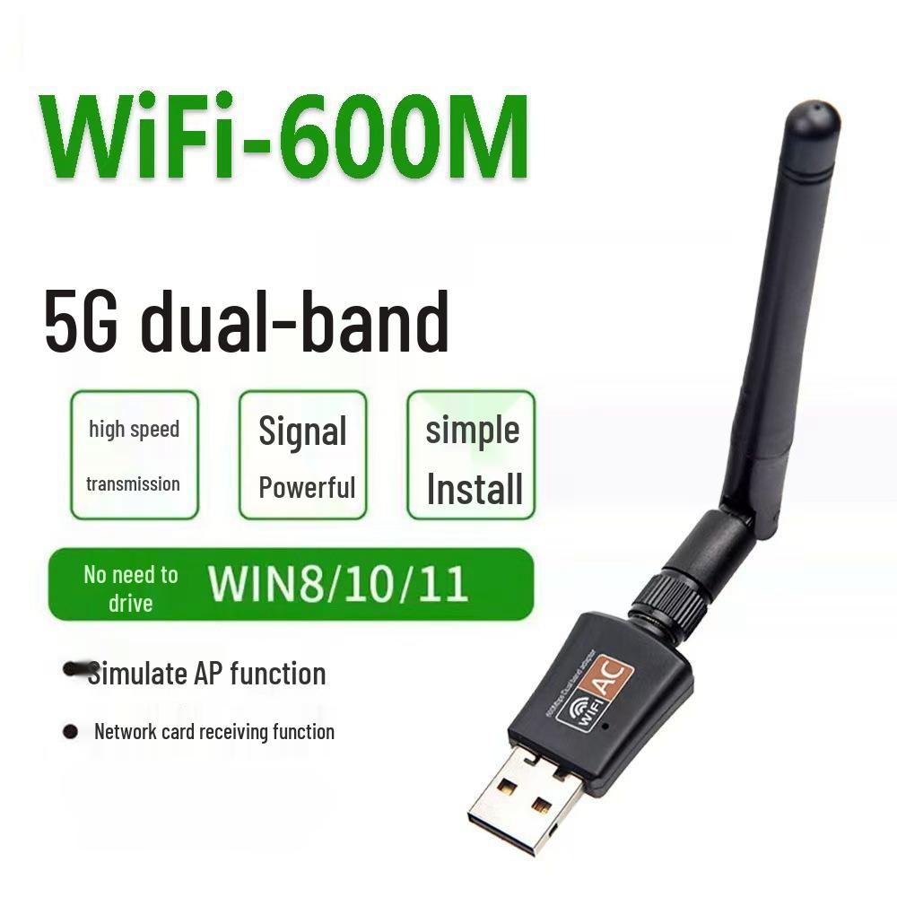 5G Dual-Band USB WLAN-Netzwerkadapter für Desktop und Laptop - Gigabit WiFi Empfänger/Sender