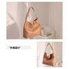 Bolsa feminina de couro explosiva transfronteiriça, bolsa tote tecida simples e moderna, bolsa de mão com ombro de grande capacidade, couro bovino feminino