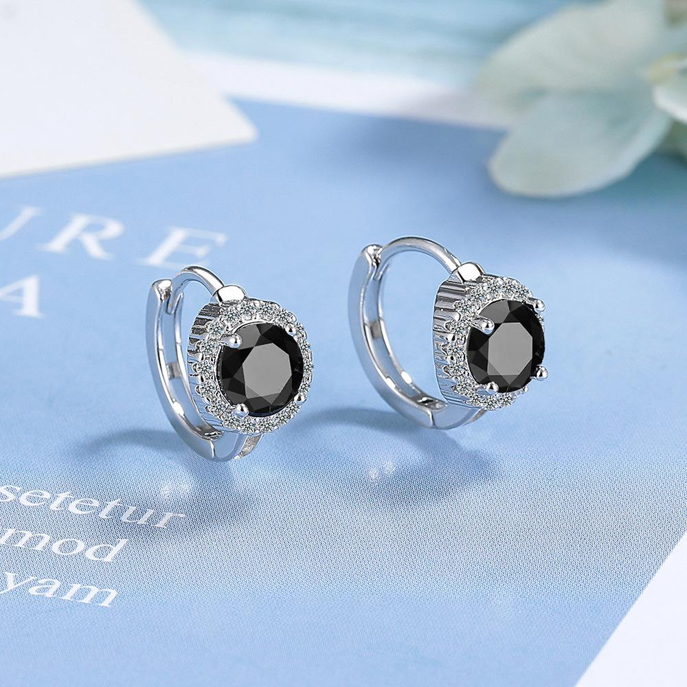 925 Silver Earrings Superior Luxury Multiple Zircon for Women Fashion Jewelry Gifts Wedding Engagement Party Cute