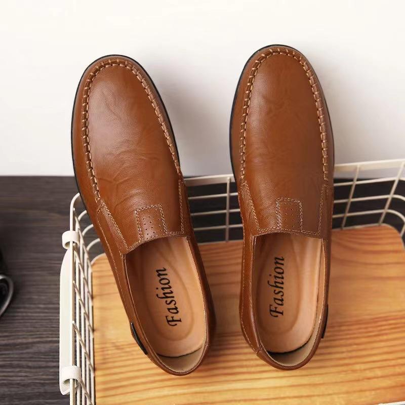 Foreign trade clearance men's Doudou shoes genuine leather summer gas large size shoes casual shoes men's leather shoes one pedal shoes