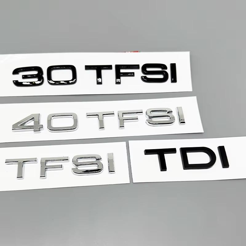 for v1 Q6 Trunk Displacement Letter Sticker plastic 40TFSI 45TFSI 50TFSI TFSI 45TDI TDI 40TDI 50TDI Car Sticker Accessories