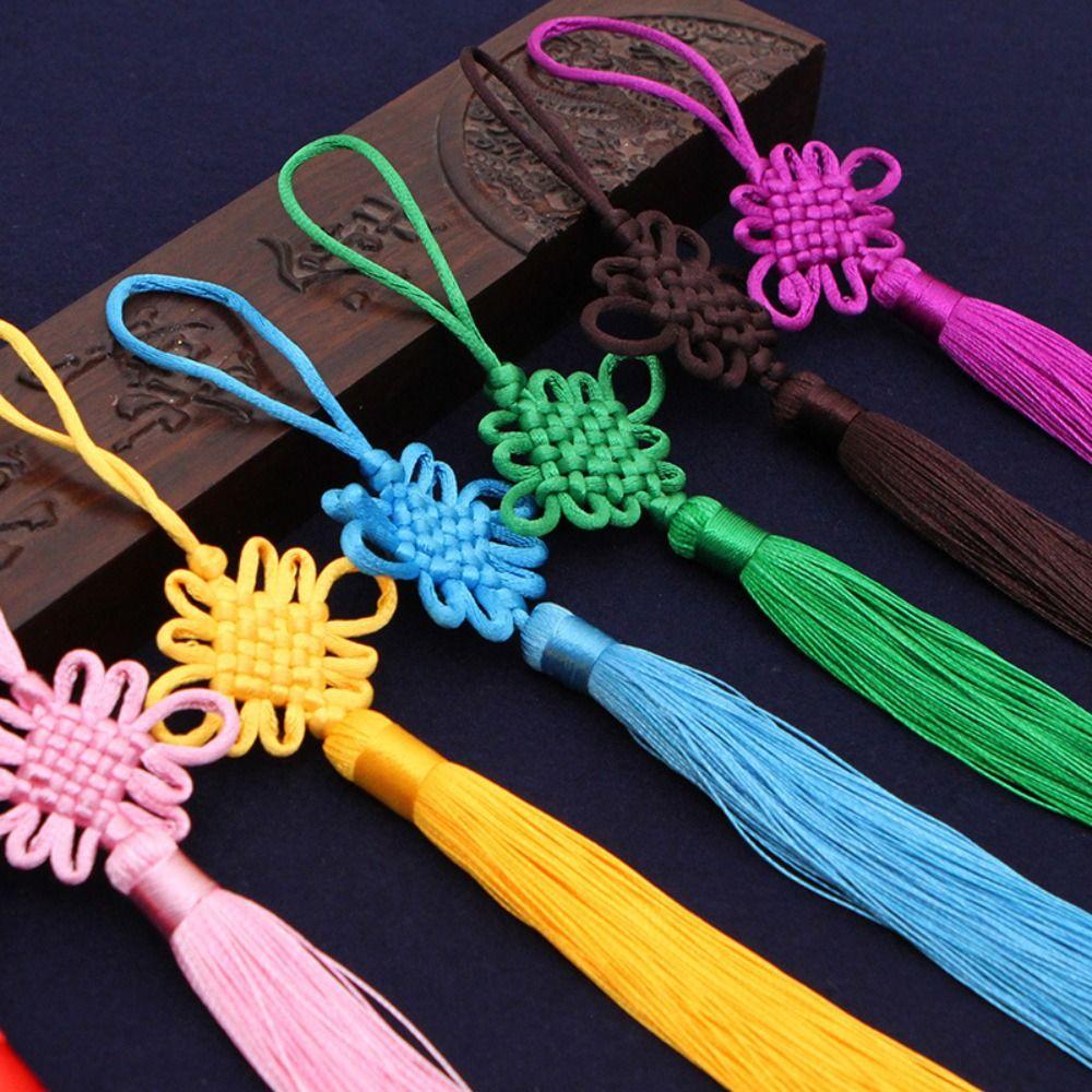 Small Size Handmade Chinese Knot Pendant Chinese Style Gift Box Pendant Chinese Knot Tassel  Car