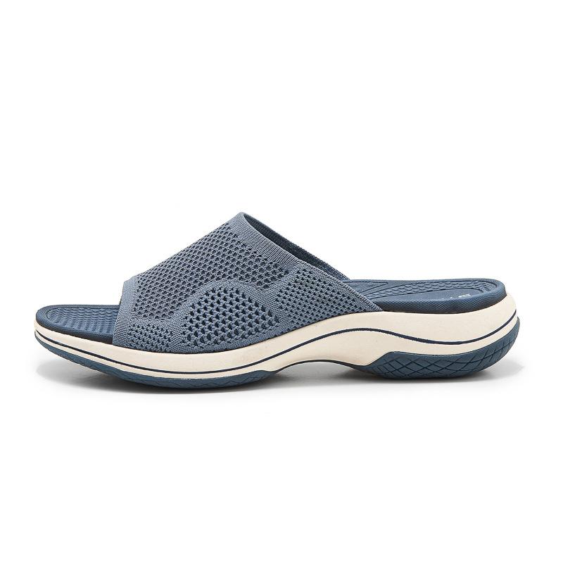 

Fashion New 2025 Fashion Flying Breathable Comfortable Casual Versatile Women s Sandals Slippers Mesh Light Slope Heel European 37