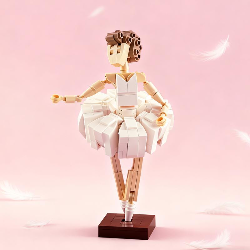 Elegant Ballerina Moc Construction Blocks - Abs Assembly Model Doll For Girls, Kids Educational Plaything Present Decoration