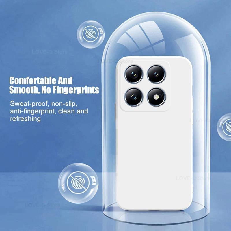 For Mi 14T Mi14T Pro Case Liquid Silicone Soft Phone Cases For Xiaomi Mi 14T Mi14T Pro Mi 14 T Pro Cover Xiaomi Accessories