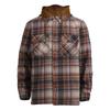Men's Plaid Long Sleeve Shirt Men's Pocket Button Hooded Sweatshirt