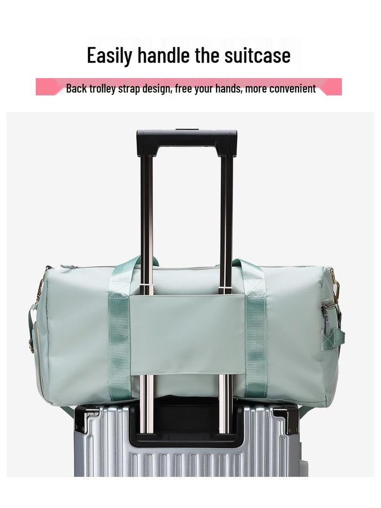 Yoga Swim Fitness Bag with Logo – Large Capacity, Wet/Dry Separation, Shoe Compartment, Trolley-Ready Sports Travel Bag