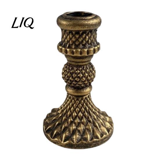 Dining Table Candle Holder Vintage Taper Holder, Nostalgic Resin Candlestick Decorative Stand for Wedding Party Dinning Centerpiece European Retro