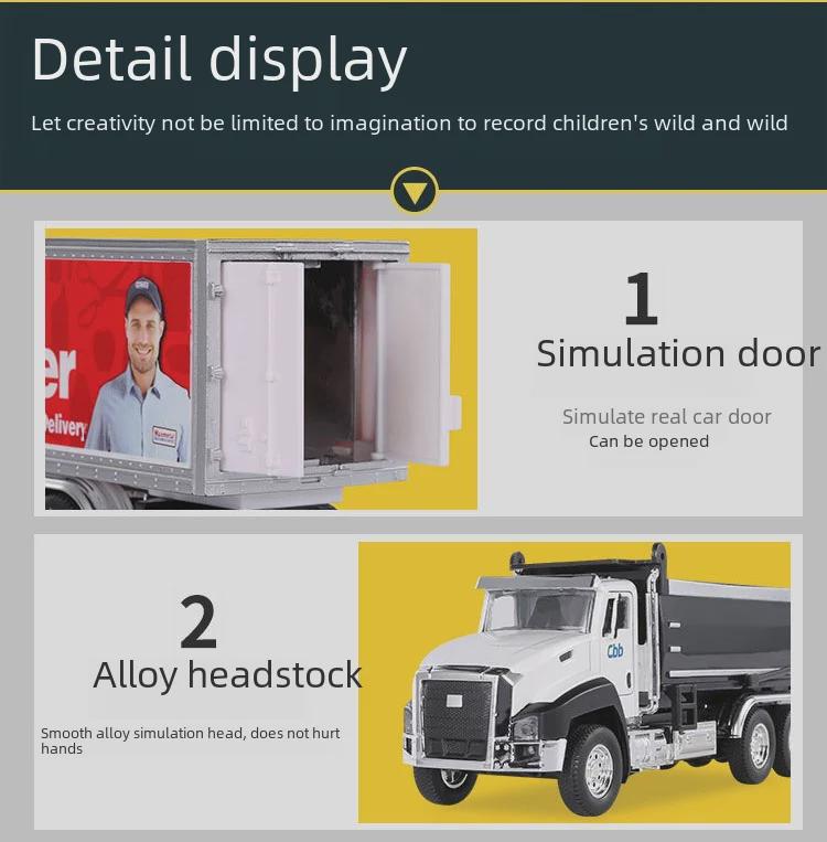 Alloy Construction Vehicle Set for Kids Ages 3-6: Mixer, Excavator, Dump Truck