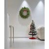 Holiday Pine Needle Wreath: Festive Door Hanging for Christmas & Halloween