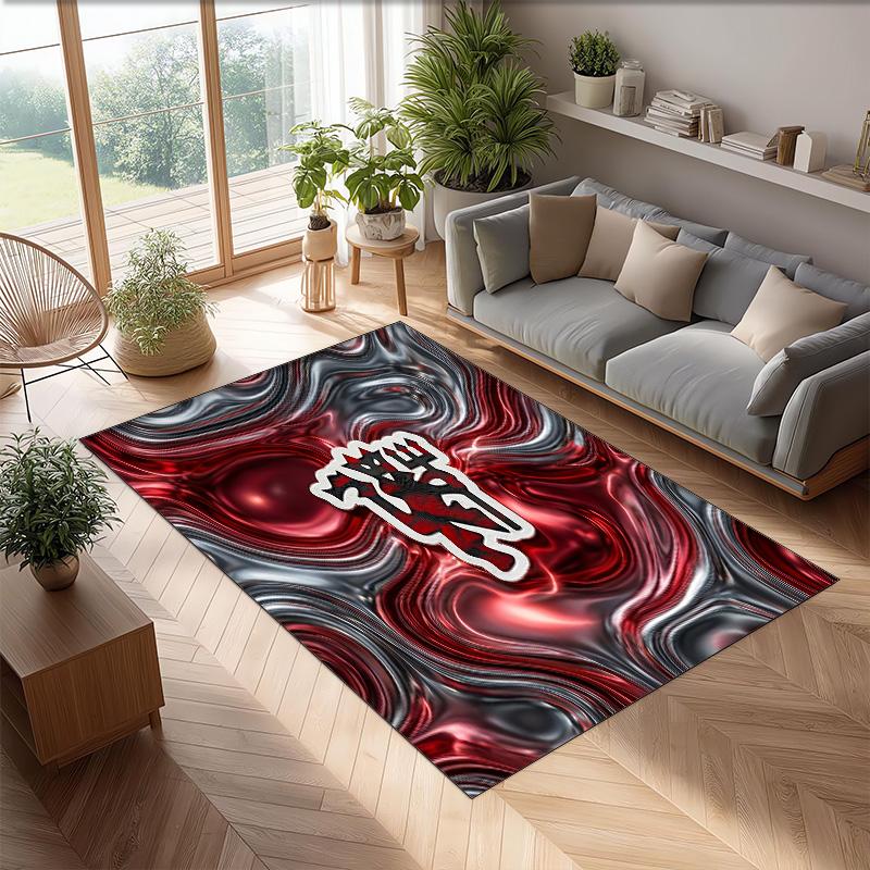 Tappeto in Flanella Stampato Manchester United Antiscivolo Morbido Poliestere Tappeto per Pavimento Tappetino Decorativo per Interni per Camera da Letto Soggiorno Divano